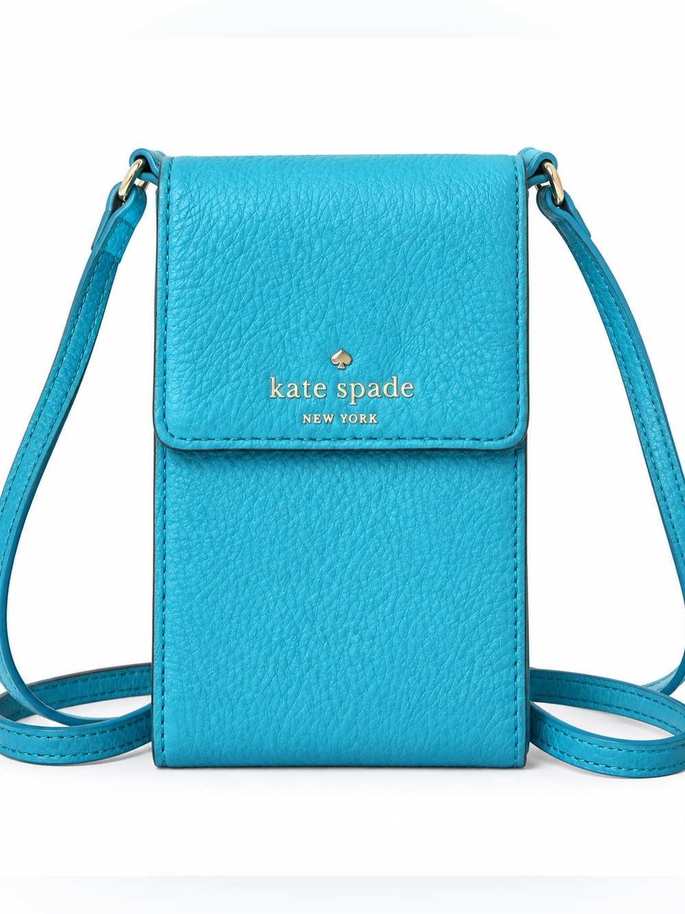 kate spade turquoise leather crossbody phone wallet pouch purse | NWT